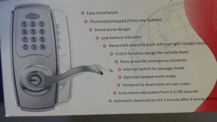 Electronic keypad Lever Lock