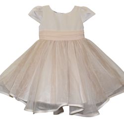 Toddler Girl Blueberi Boulevard Satin & Glitter Fit and Flare Dress