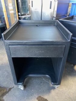 Cambro ES28 Cashier Cart Checkout Stand On Wheels Portable Mobil Catering POS Cart #9856