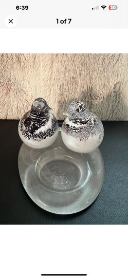 Haparanda Glasbruk | Vintage Glass Birds|  | Blown Glass Figurine | SWEDEN