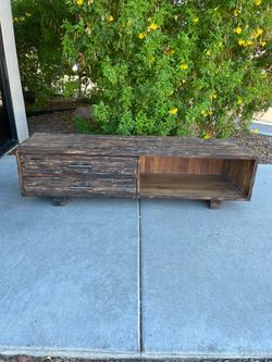 Rustic solid wood tv stand ( can deliver for $10 )