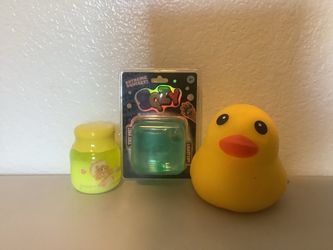 Squishy duck,SQZY cube,slime bundle