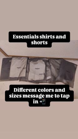 Essentials shirts and shorts!