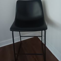 2 Slick Black Bar Chairs