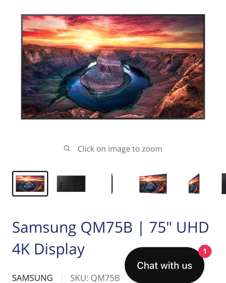75 In Tv