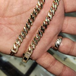 14k Gold Monaco Cuban Link Bracelet 11 Grams