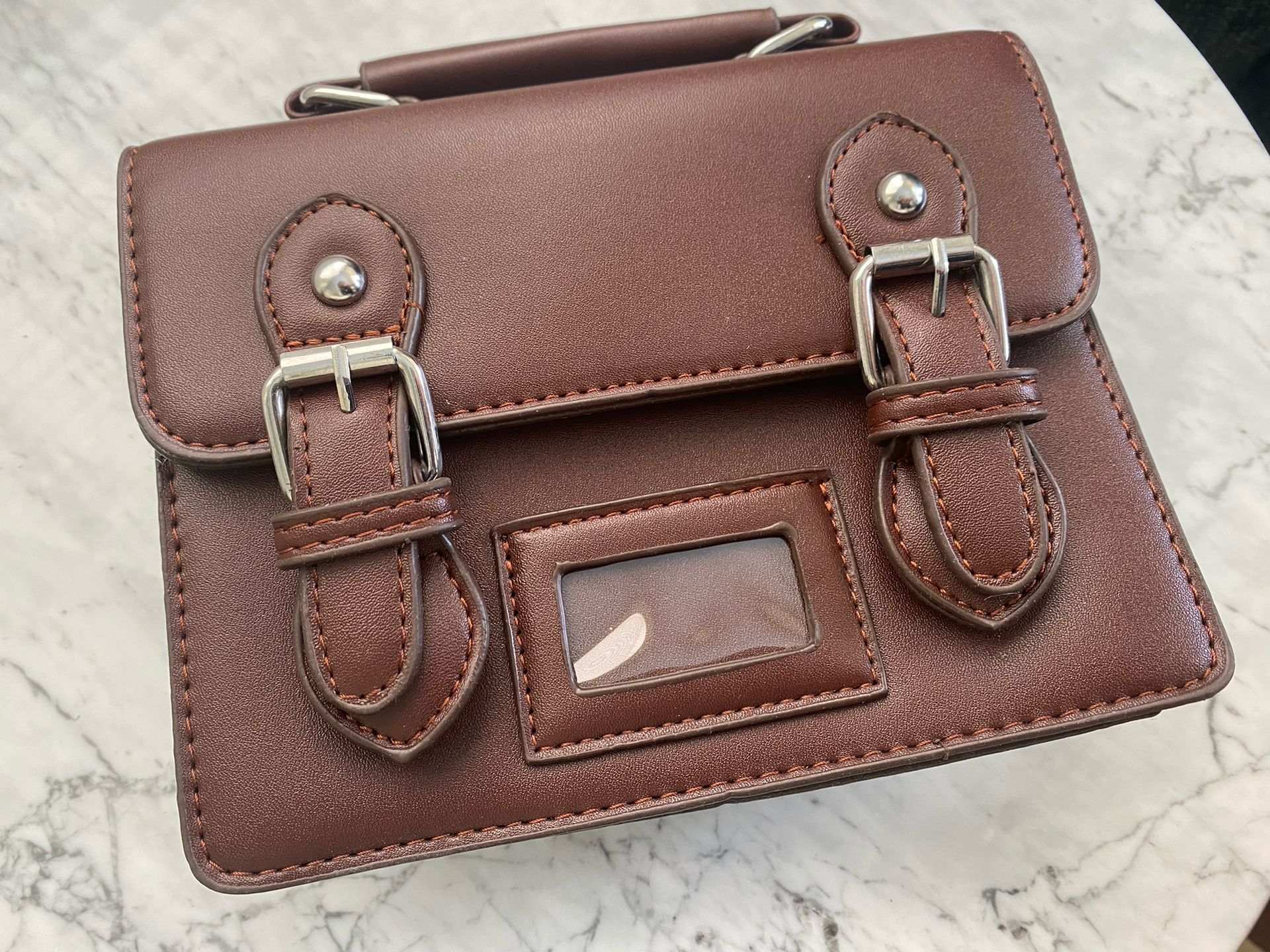 Japanese High School Girl Style Messenger Bag Reddish Brown