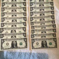 2017 One Dollar Bills 3 Straight F,D Brand 