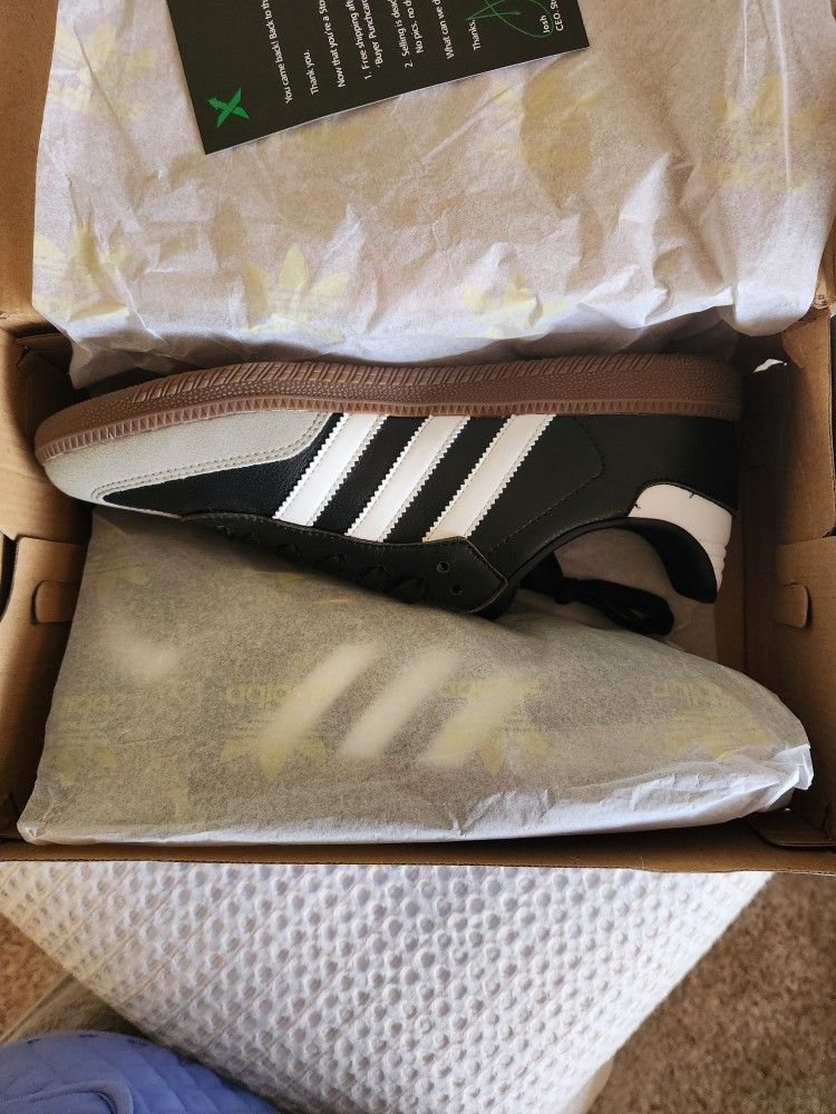 Adidas Vegan Samba Black Gum, Men's 9