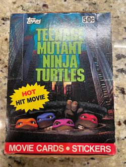 1990 Teenage Mutant Ninja Turtles Movie Series 1 Vintage Card Box 36 Packs Topps