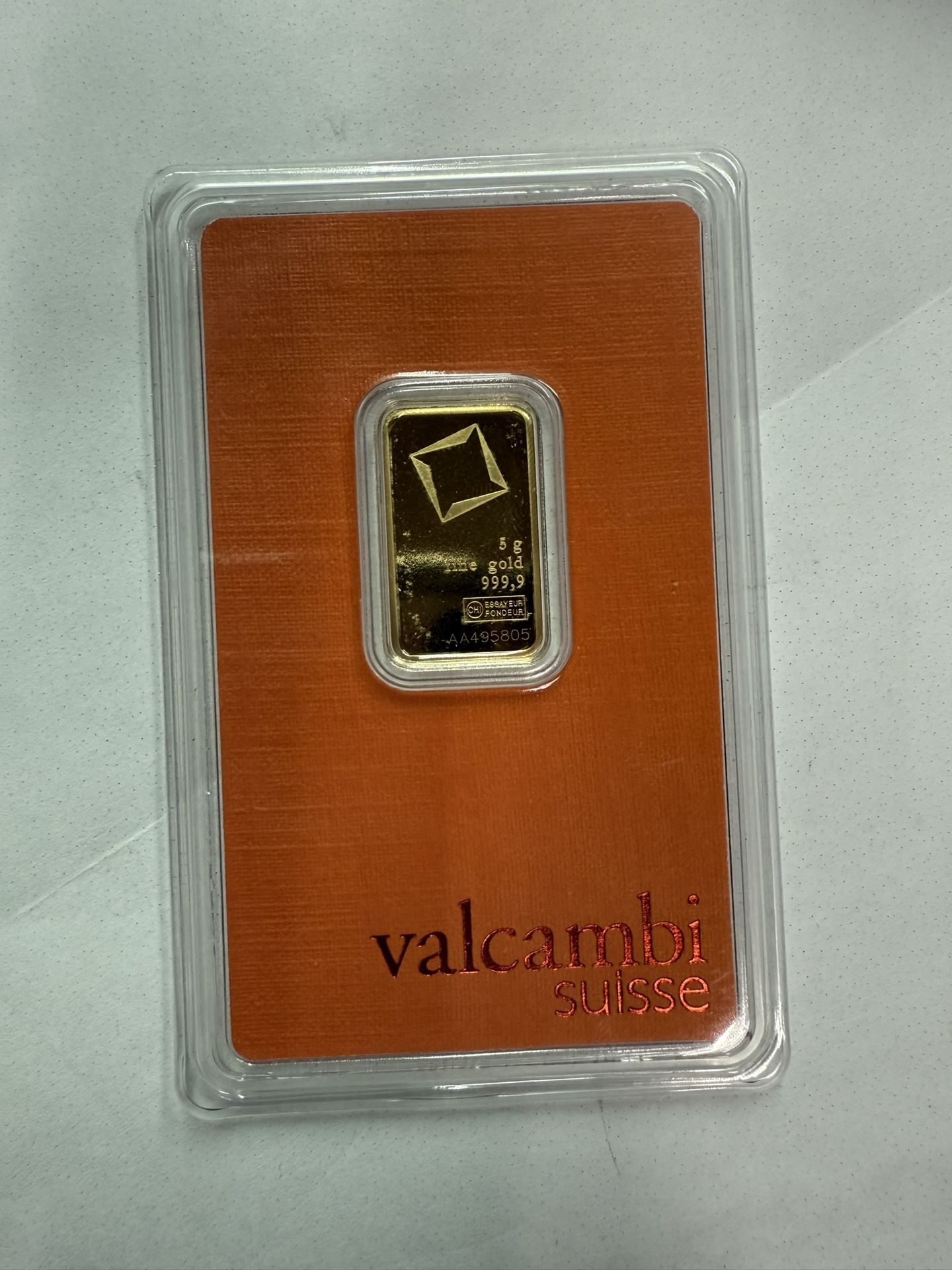 5g Valcambi Gold Bar New With Assay