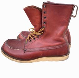 VTG 90s Red Wing 877 Moc Toe Irish Setter Boots Distressed Patina Size 13