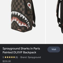 Sprayground Sharcks In Paris Bite Backpack for Sale in Los Angeles