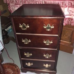 Cherry Wood Two Drawer File Cabinet