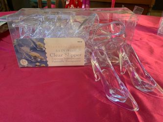 Cinderella clear slippers party favors 3.5 inch plastic