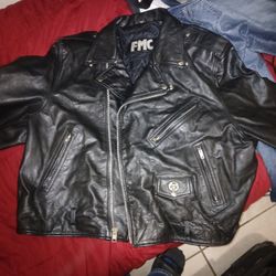 Mena Leather Motorcycle Biker Jacket