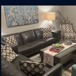 Italian Leather Living Room Set