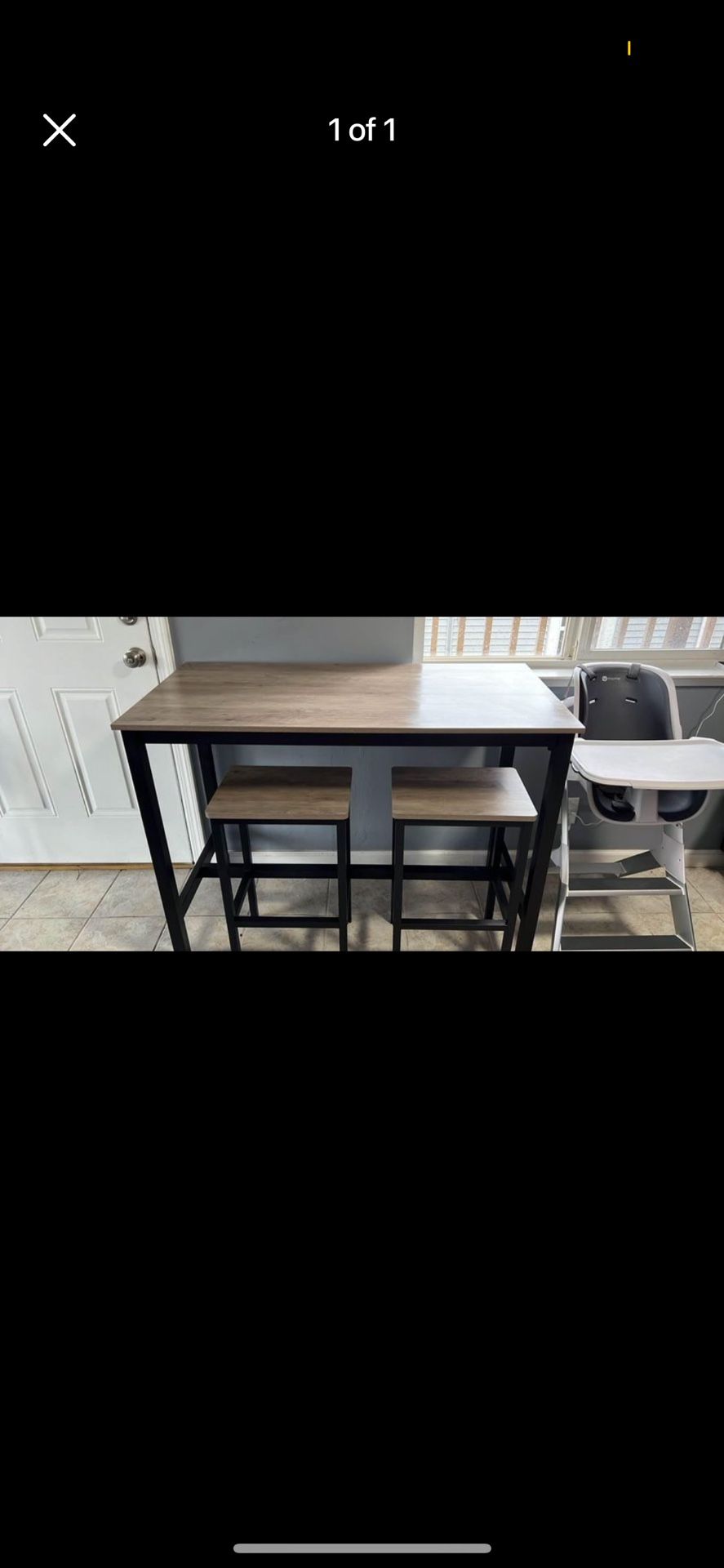 Kitchen Table, Bar Stool Type Chairs