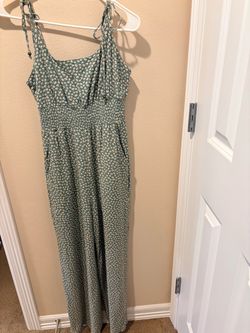 Floral Print Smocked Jumpsuit