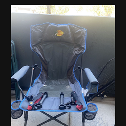 Bass pro shop chair with rod holders obo