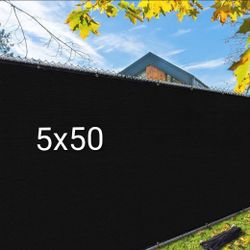 5 feet x 50 feet Privacy Fence Screen Black Wind Protector