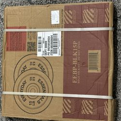 Brand New BalanceFrom Olympic Bumper Plate Weight 15 lbs Pair Black