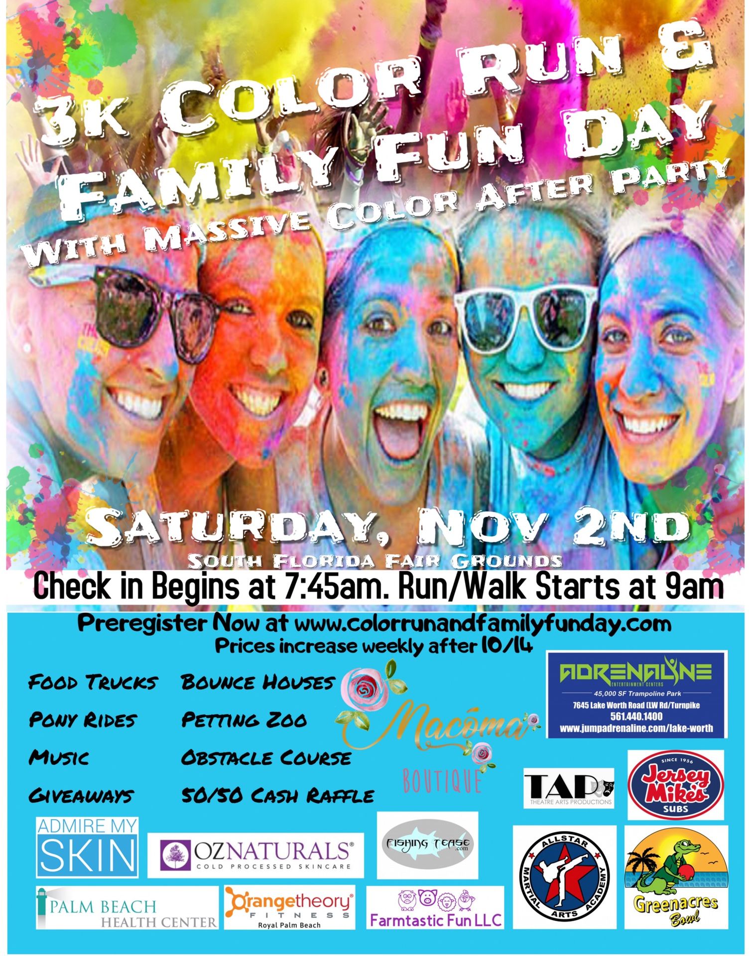 Visit website at. color run and family fun day