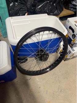 E bike rims tires and helmet