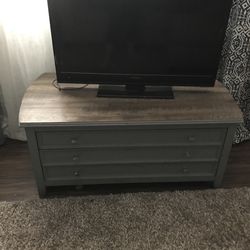 Matching Chest/entertainment Table And Side Table
