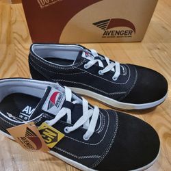 Avenger Work Boot Safety Toe Sneaker Shoe Women Size 8 M Rubber Midsole Lace-up 