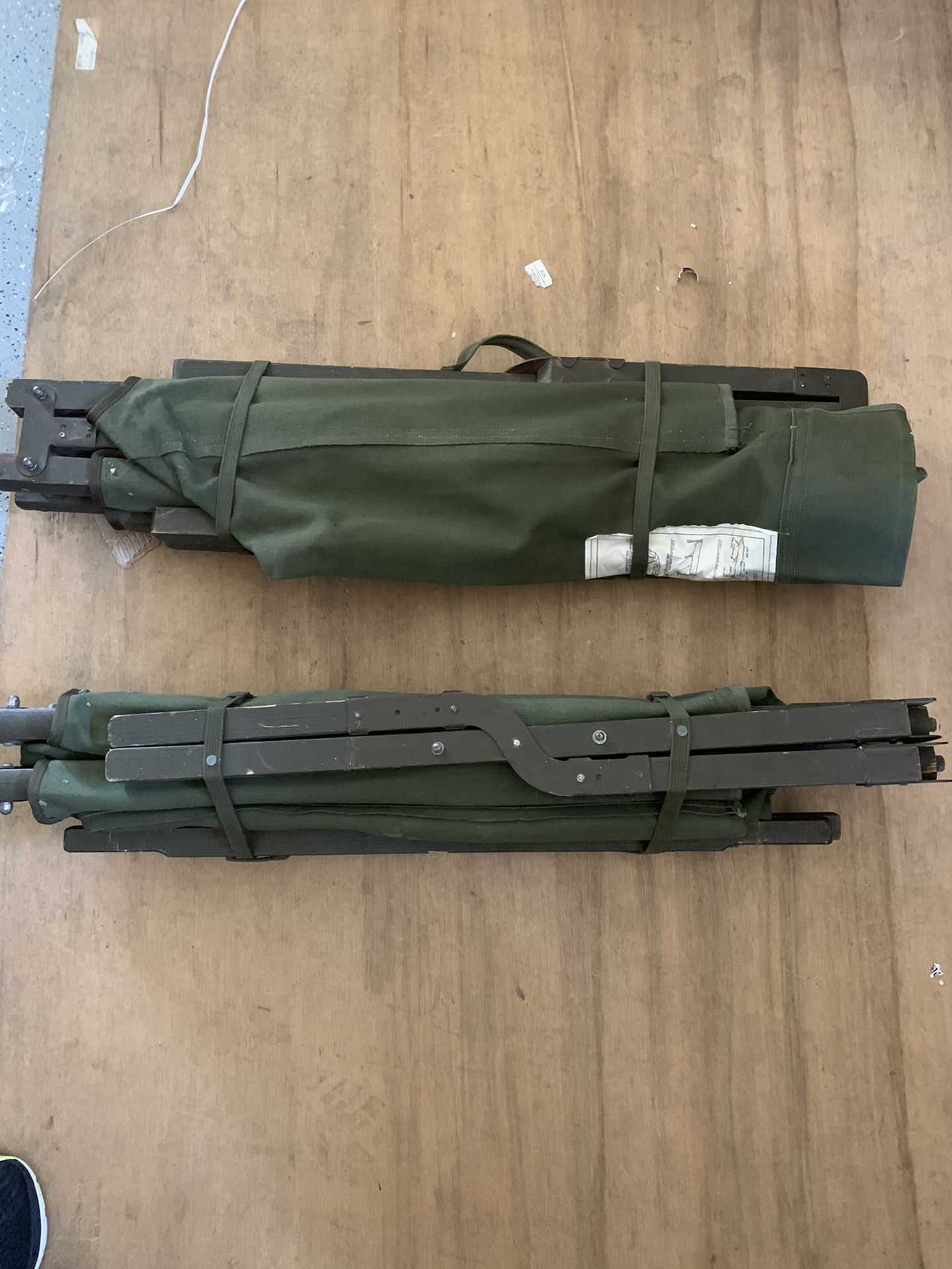 Two 1952 Military Cots Great Shape
