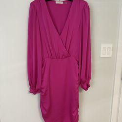 Ramy Brook Foxy V Neck Ruched Mini Dress - Size 8