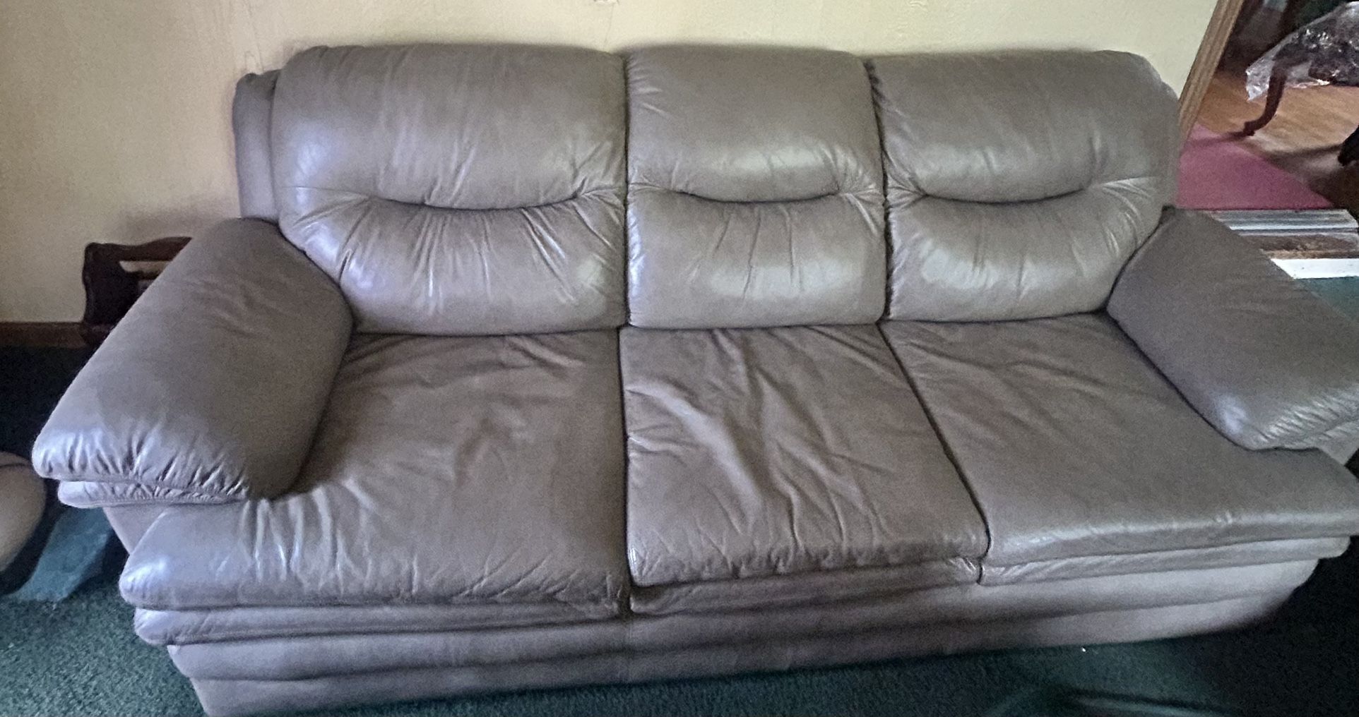 Leather Sofa And Matching Chair