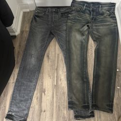 Purple jeans and valabasas jeans