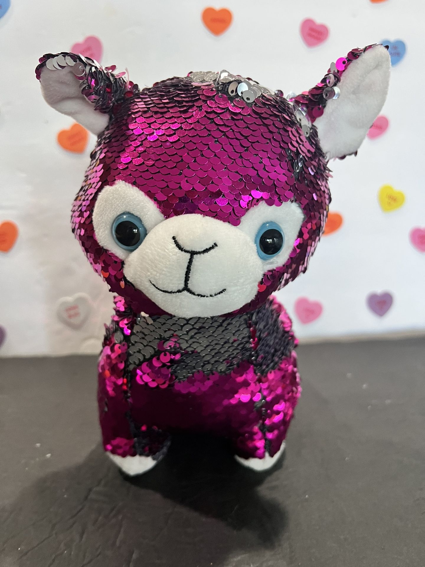 LLAMA FLIP SEQUENCE 8 INCH GOFFA PLUSH - MAKE IT PINK OR SILVER!! NEW CONDITION