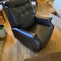 Brown Leather Recliner Chair.   $10