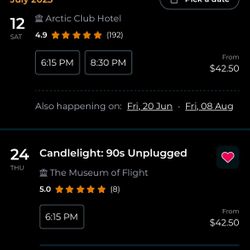 Candlelight 90’s Unplugged. 