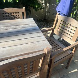 Solid wood outdoor table