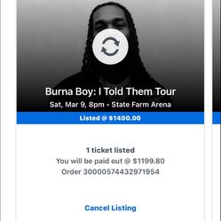 Burna Boy Tickets In ATL 