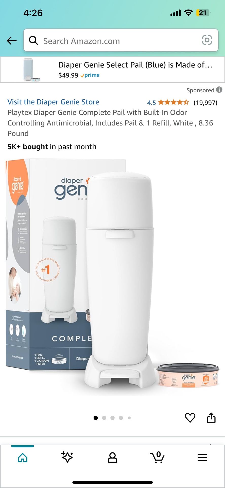 genie diaper Bin