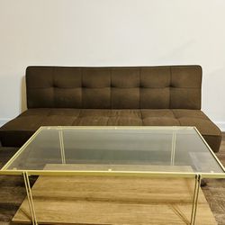 New Sofa with Table, barcalounger, and Dining Table
