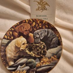 Budweiser something's brewing collectible plate