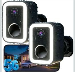 2 Pack Wireless WiFi Outdoor Security Camera with Spotlight