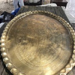 Brass Mid Century Table Top Like One In Second Photo Brass Only 