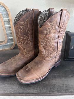 Women’s Brown Leather Cowboy Boots - Laredo Brand