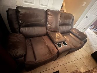 Leather set couches