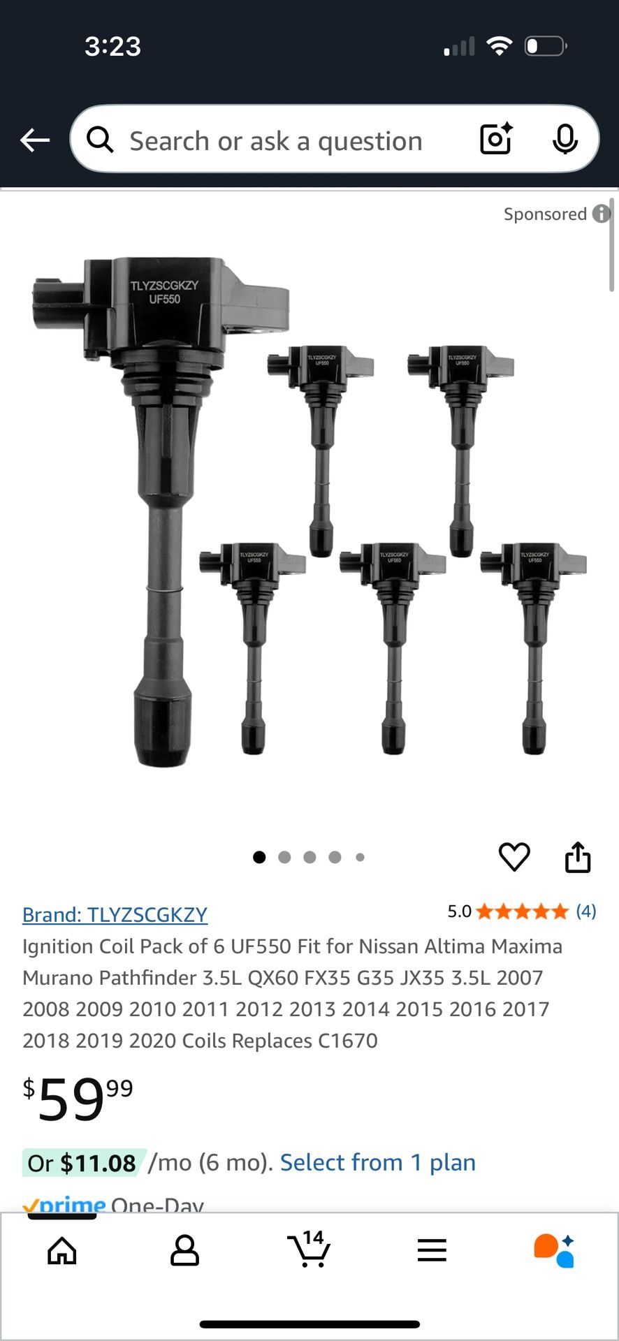 Ignition Coil Pack Of 6
