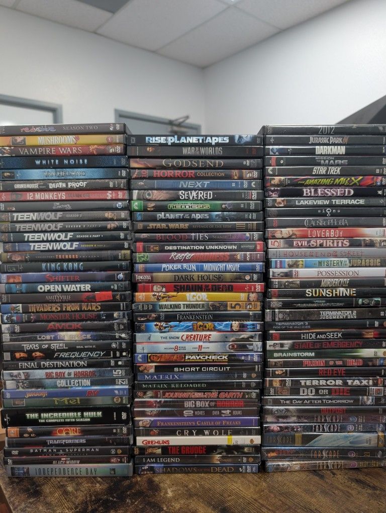 100 DVD Movies - Horror, Fantasy, Sci-Fi ($25 For Everything)