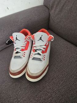 Air Jordan 3 White Orange Sneakers