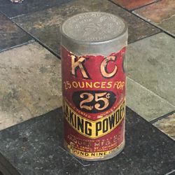 Antique KC Baking Powder Can